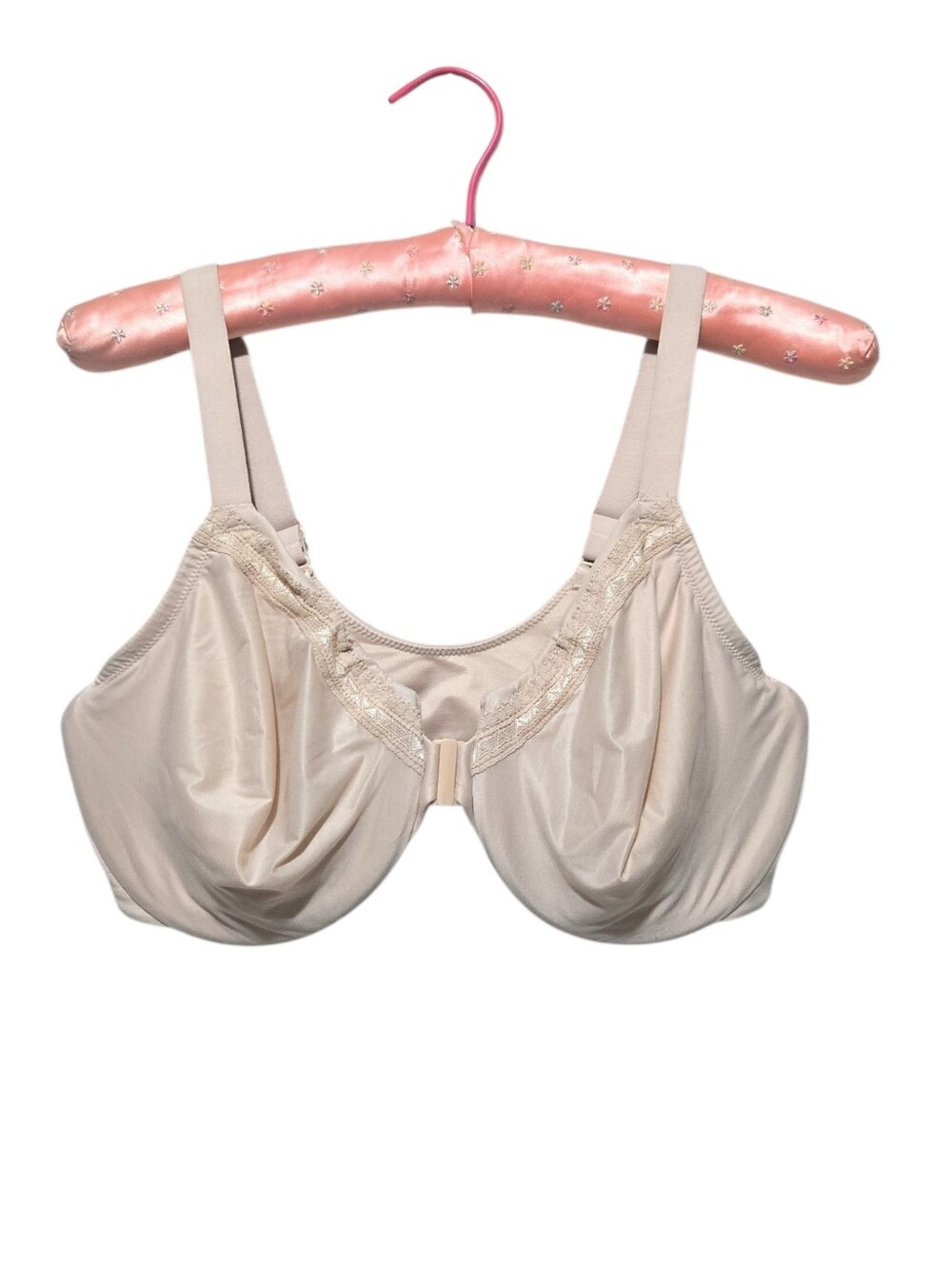 Wacoal Perfect Primer Front Close Underwire Bra 36G Sand Beige 855313 EUC